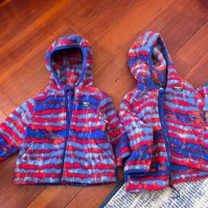 LL Bean lightly used Colorful Fleece Hoodies